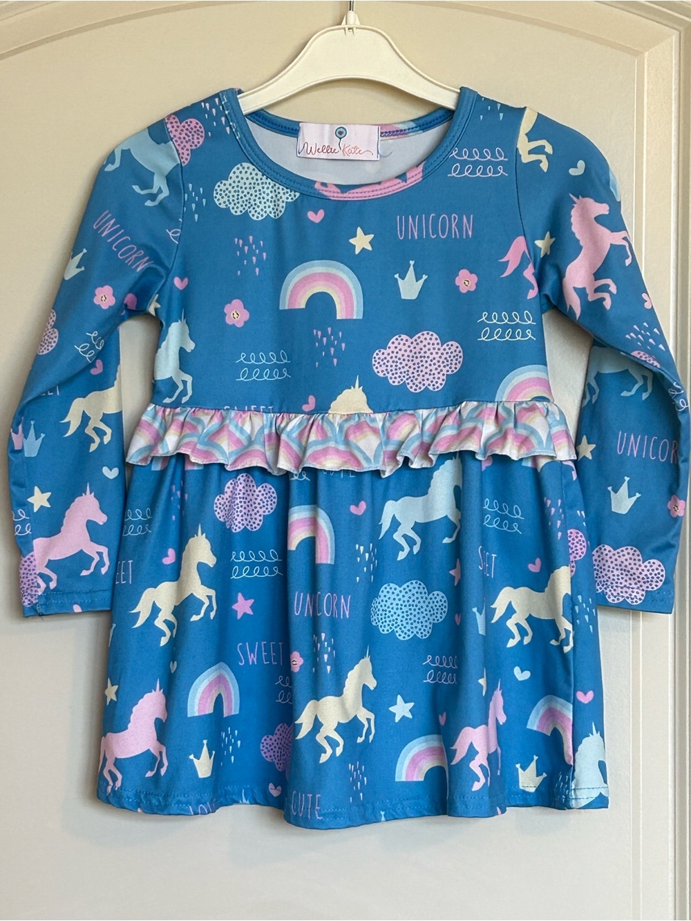 Sz4 Wellie Kate Unicorn & Rainbow Dress